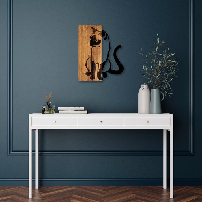 Wallity MA-282 Accesorio de Pared Decorativo Nogal y Negro Wallity MA-282 Accesorio de Pared Decorativo Nogal y Negro